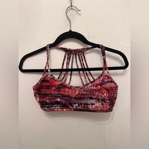 Lululemon Lighten Up Bra Dahliascape Multi Size 8